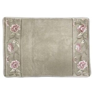 Dublin Rose Collection Rose Pink Flower Bathroom Rug 21" x 34" x 1"